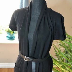 MICHAEL Michael Kors Black Belted Knit Cardigan-XS